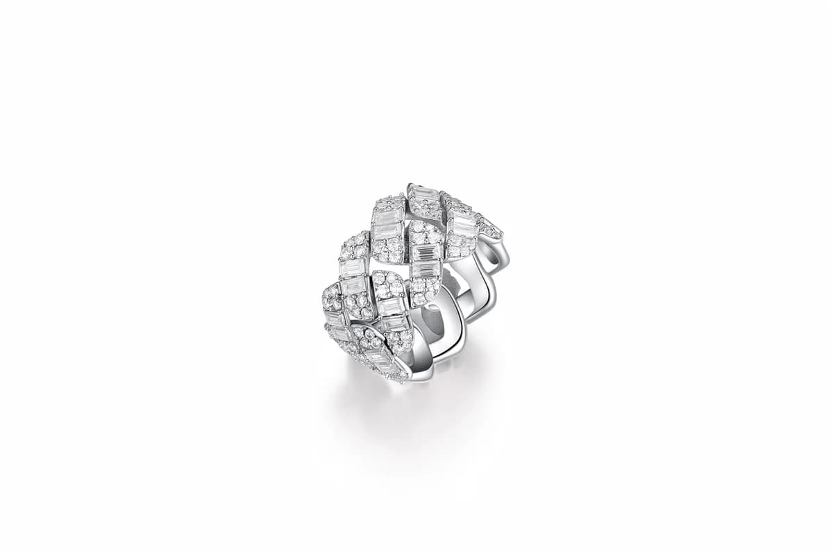 Men's Hip Hop Baguette & Round Mixed Moissanite 925 Sterling Silver Cuban Ring