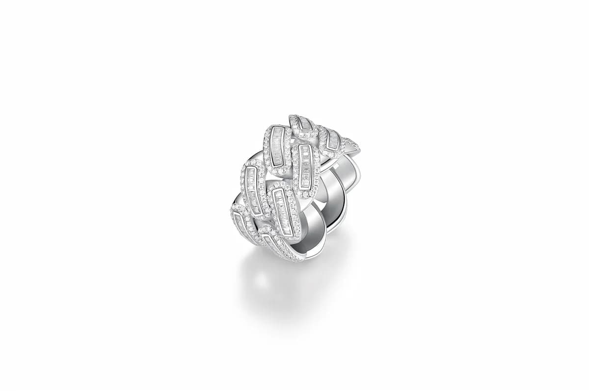 Men's Hip Hop Extra Thick Full Iced Out Moissanite 925 Sterling Silver Cuban Ring