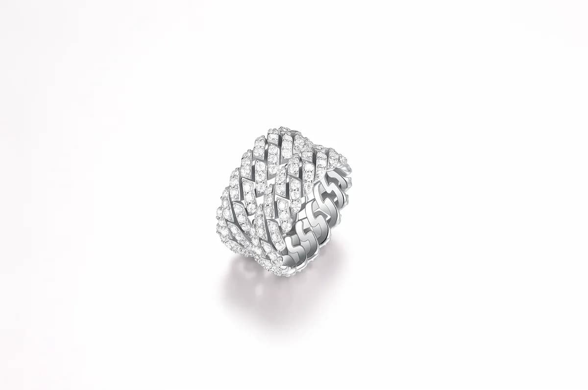 Men's Hip Hop Mixed Baguette & Round Moissanite 925 Sterling Silver Cuban Ring